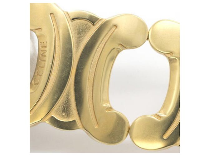 Triomphe Céline Bracciale rigido Celine Macadam in metallo dorato da donna D'oro - vista 5