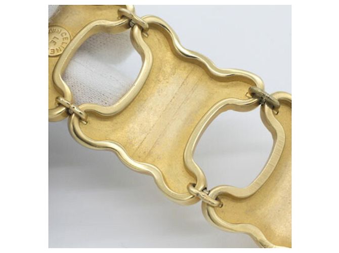 Triomphe Céline Bracciale rigido Celine Macadam in metallo dorato da donna D'oro - vista 7