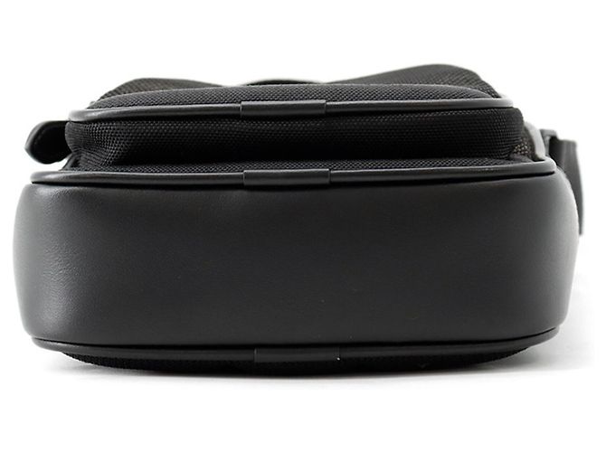 Borsa a tracolla Burberry Nova Check in tela mesh e pelle Nero Multicolore - vista 3
