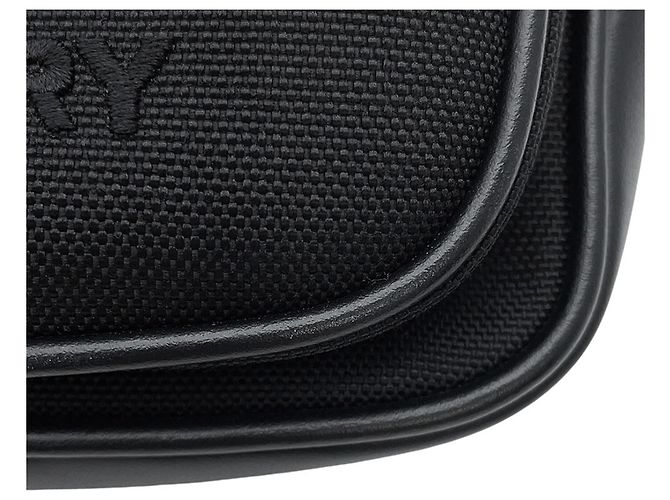 Borsa a tracolla Burberry Nova Check in tela mesh e pelle Nero Multicolore - vista 6