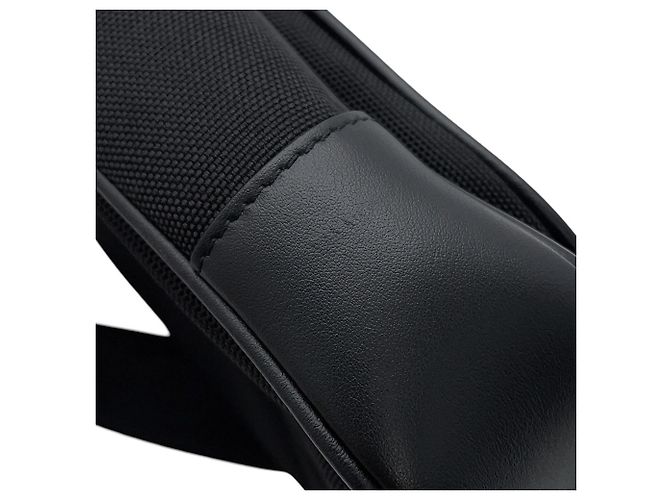 Borsa a tracolla Burberry Nova Check in tela mesh e pelle Nero Multicolore - vista 8