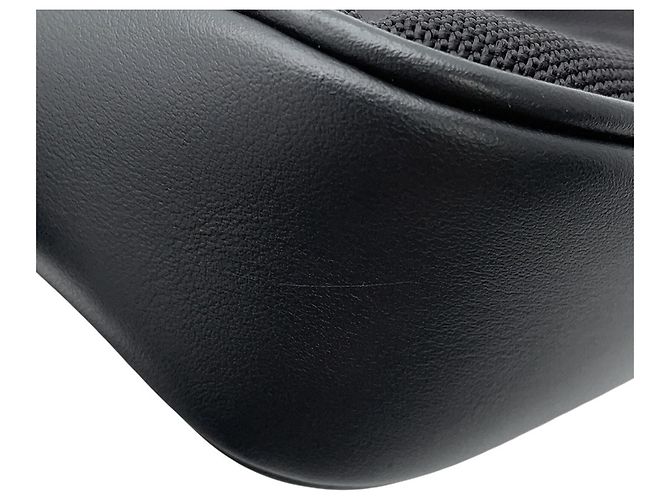 Borsa a tracolla Burberry Nova Check in tela mesh e pelle Nero Multicolore - vista 9