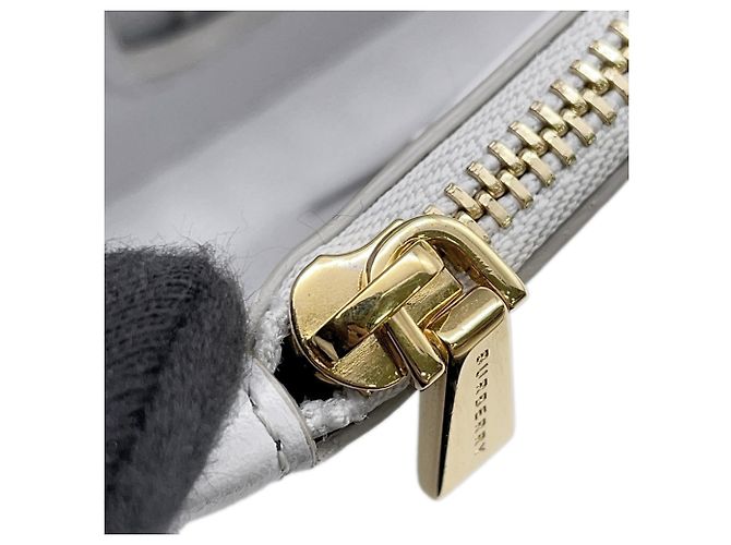 Portafoglio a catena/spalla in pelle grigio chiaro Burberry - vista 12