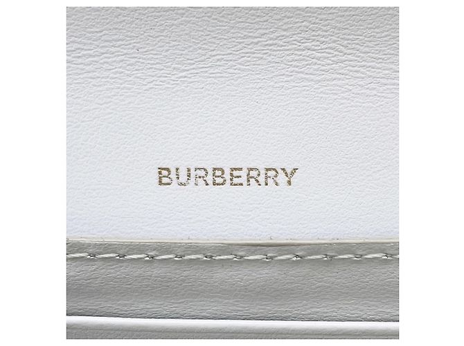 Portafoglio a catena/spalla in pelle grigio chiaro Burberry - vista 14