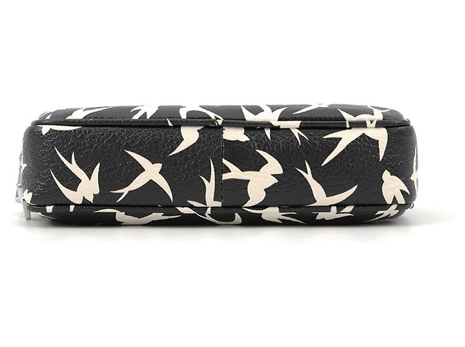 Borsa a tracolla in pelle con stampa a rondine Miu Miu Nero Bianco - vista 3