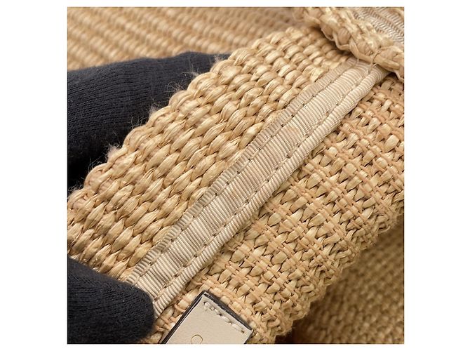 Jimmy Choo Raffia-Shopper in Beige - Ansicht 11