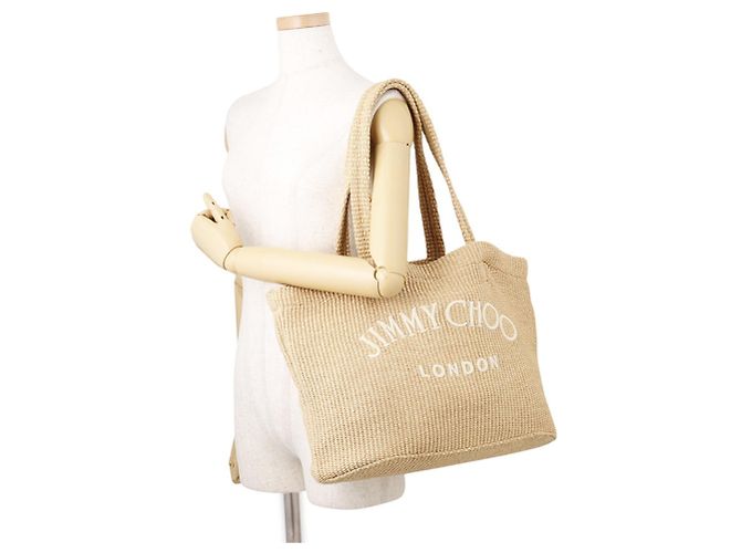Jimmy Choo Raffia-Shopper in Beige - Ansicht 4