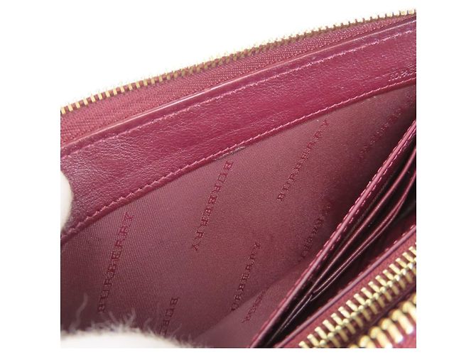 Cartera larga Burberry en piel charol Bordeaux Burdeos - vista 11