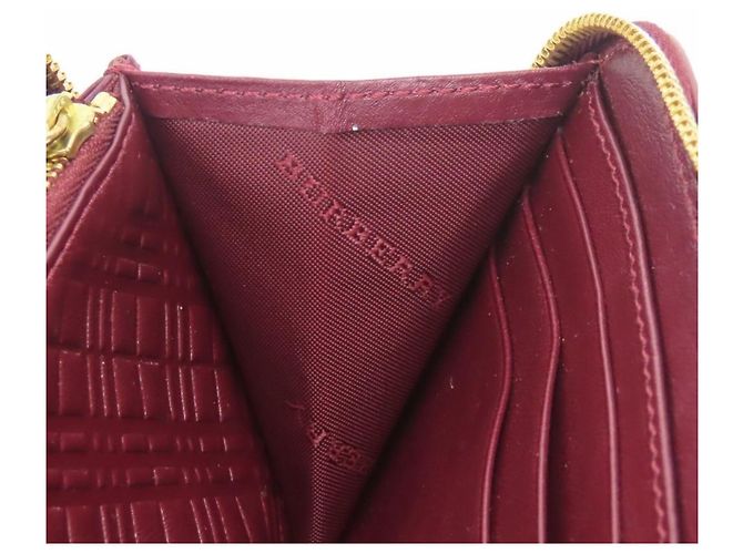 Cartera larga Burberry en piel charol Bordeaux Burdeos - vista 16