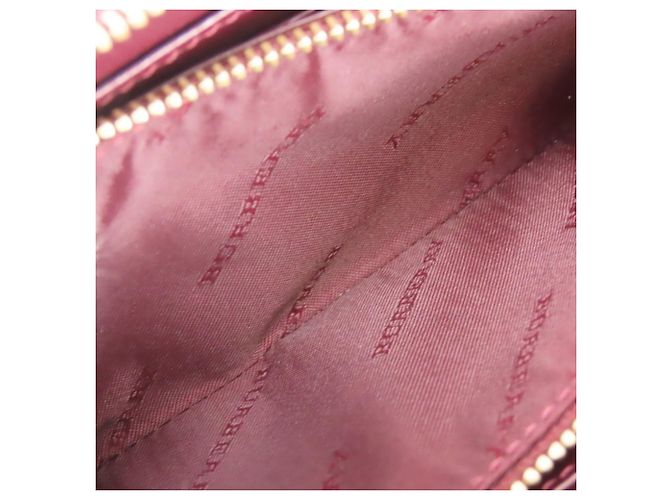 Cartera larga Burberry en piel charol Bordeaux Burdeos - vista 19