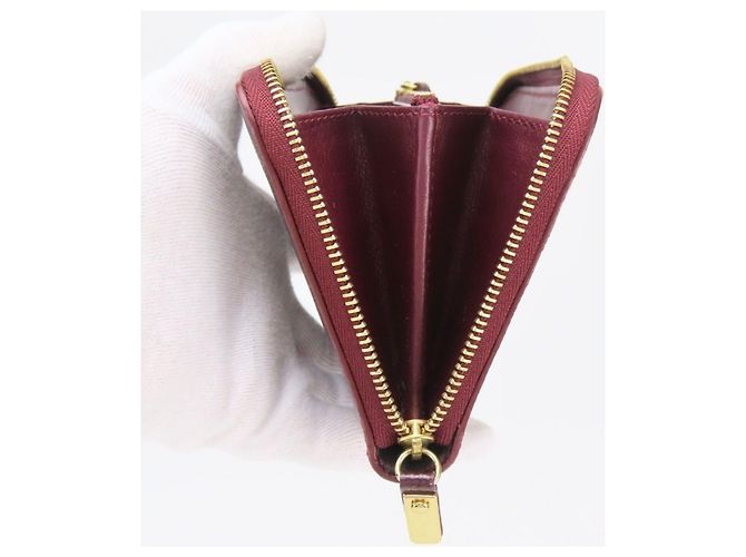 Cartera larga Burberry en piel charol Bordeaux Burdeos - vista 23
