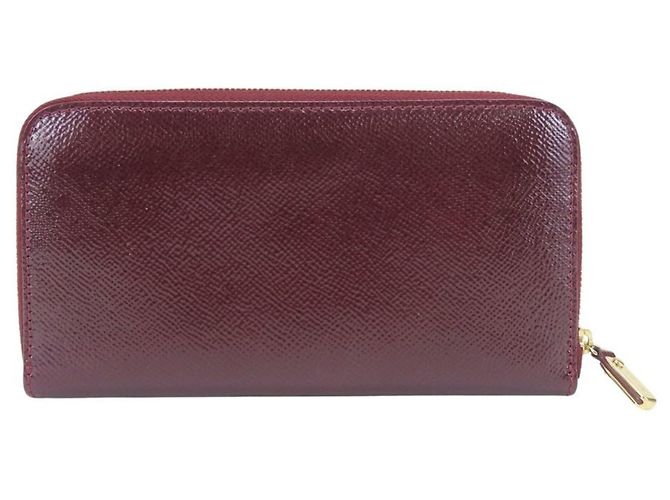 Cartera larga Burberry en piel charol Bordeaux Burdeos - vista 3