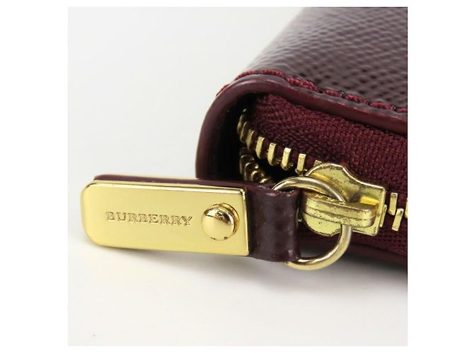 Cartera larga Burberry en piel charol Bordeaux Burdeos - vista 7