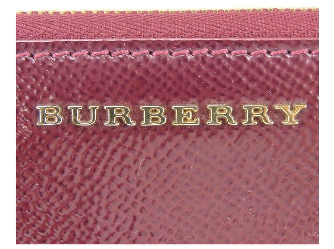 Cartera larga Burberry en piel charol Bordeaux Burdeos - vista 8