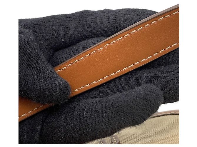 Mochila e bolsa Miu Miu em couro e lona bege e marrom - vista 10