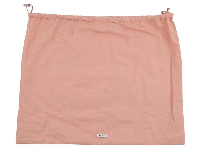 Mochila e bolsa Miu Miu em couro e lona bege e marrom - vista 15