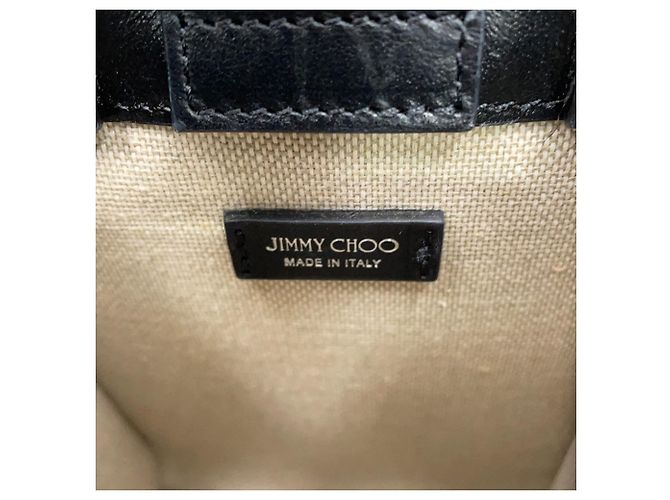 Borsa Mini North South Tote Jimmy Choo in pelle nera Nero - vista 17