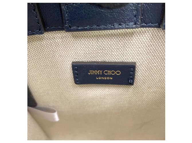 Borsa Mini Tote Jimmy Choo Blu Blu navy - vista 14