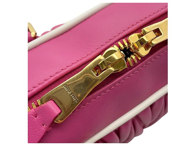 Borsa a mano Miu Miu Arcadi in pelle Matelassé Rosa - vista 12