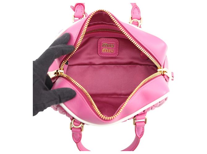 Borsa a mano Miu Miu Arcadi in pelle Matelassé Rosa - vista 6