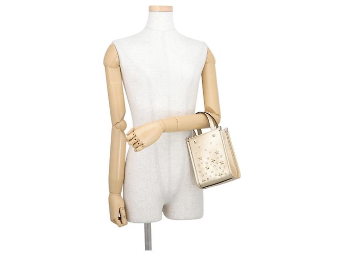 Borsa Mini Tote Jimmy Choo D'oro - vista 4
