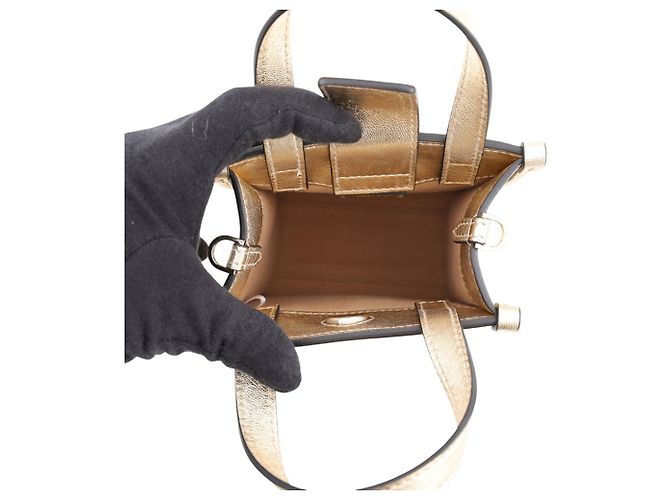 Borsa Mini Tote Jimmy Choo D'oro - vista 6