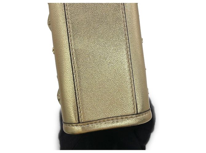 Borsa Mini Tote Jimmy Choo D'oro - vista 7