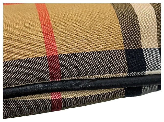 Borsa a secchiello in pelle Burberry Nova Check Nero - vista 15