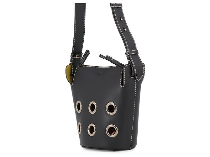 Borsa a secchiello in pelle Burberry Nova Check Nero - vista 2