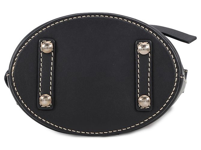 Borsa a secchiello in pelle Burberry Nova Check Nero - vista 3
