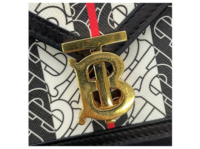 Borsa a tracolla con catena Burberry TB Monogram Marrone Nero Multicolore - vista 15