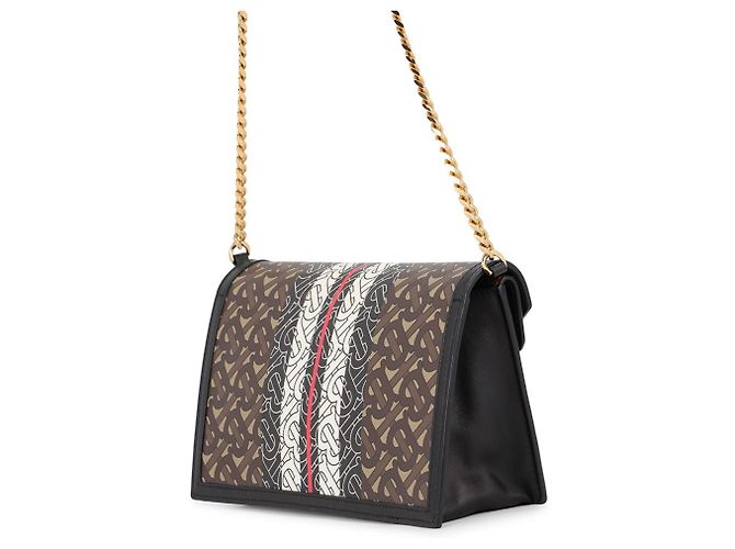 Borsa a tracolla con catena Burberry TB Monogram Marrone Nero Multicolore - vista 2