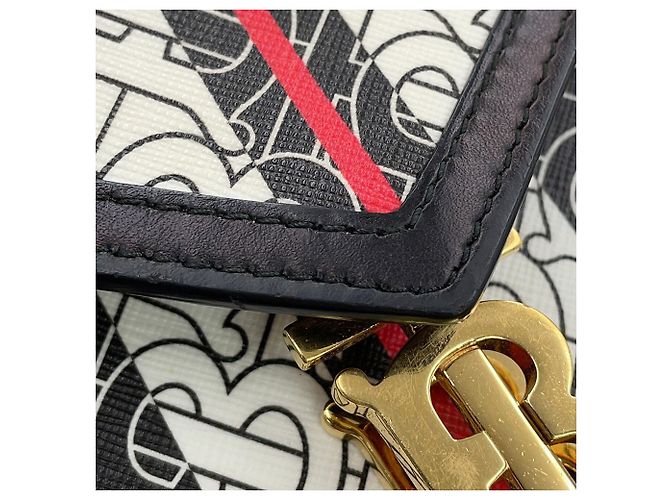 Borsa a tracolla con catena Burberry TB Monogram Marrone Nero Multicolore - vista 6