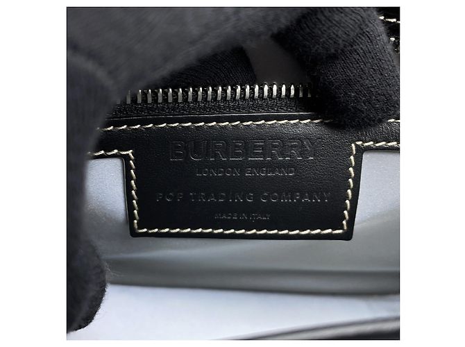 Burberry Schultertasche mit Check-Muster Schwarz Rot - Ansicht 13