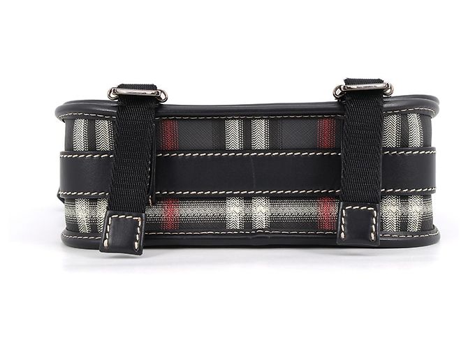Burberry Schultertasche mit Check-Muster Schwarz Rot - Ansicht 3