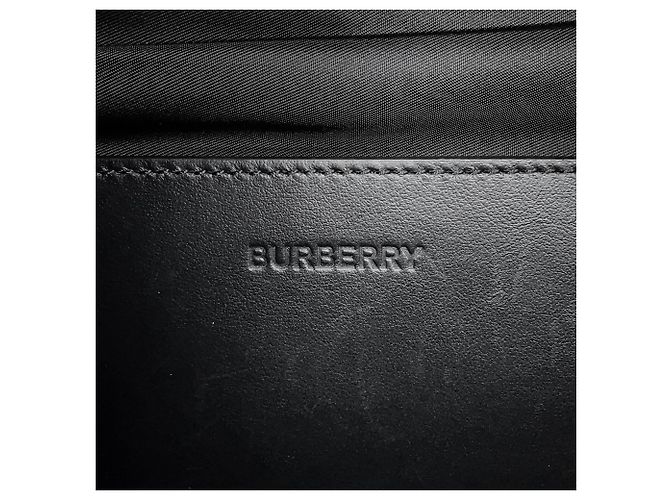 Borsa a tracolla Burberry in nylon nero - vista 11