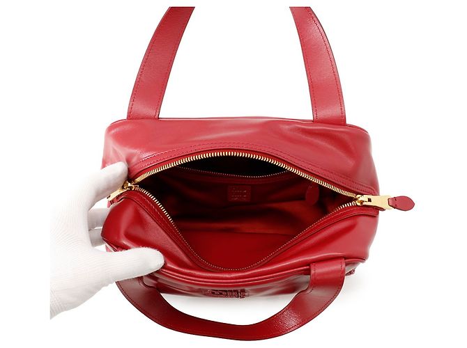 Borsa a mano Bowling in pelle Miu Miu Rosso - vista 5