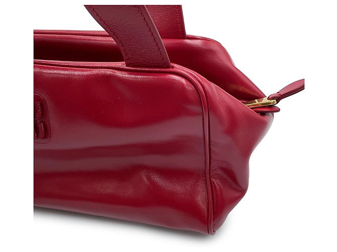 Borsa a mano Bowling in pelle Miu Miu Rosso - vista 6