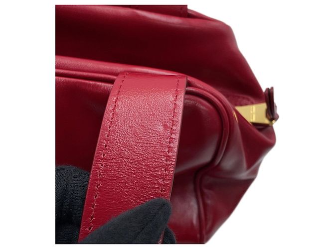 Borsa a mano Bowling in pelle Miu Miu Rosso - vista 9
