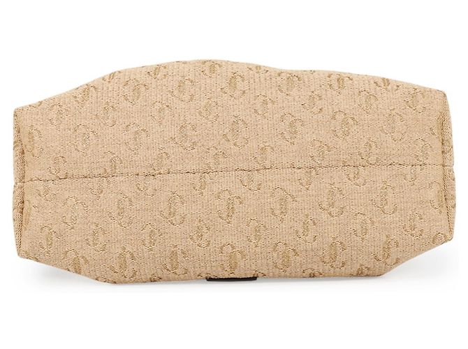 Borsa in rafia Jimmy Choo Cinch Medium Beige - vista 3