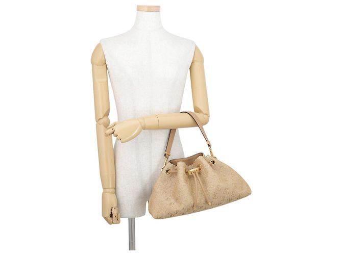 Borsa in rafia Jimmy Choo Cinch Medium Beige - vista 4