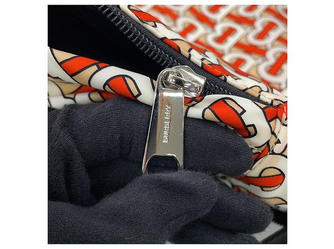 Zaino Burberry TB Monogram in nylon Bianco Beige Arancione - vista 16