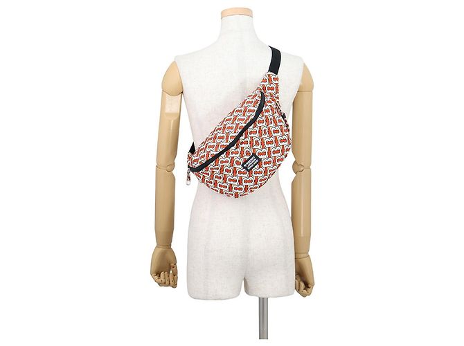 Zaino Burberry TB Monogram in nylon Bianco Beige Arancione - vista 6