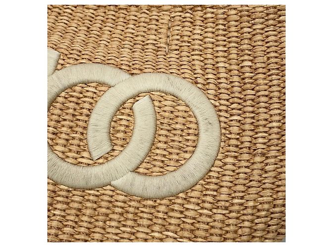 Borsa Jimmy Choo in rafia e pelle beige - vista 10