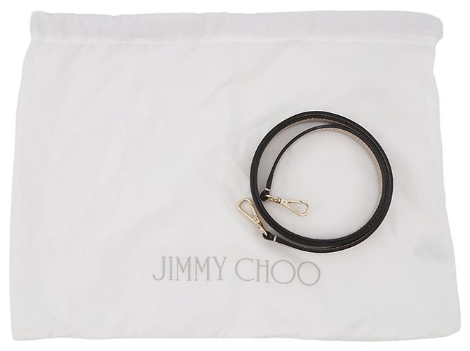 Borsa Jimmy Choo in rafia e pelle beige - vista 17