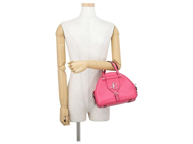 Borsa Bowling Jimmy Choo Varenne Rosa - vista 4