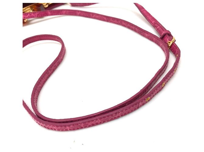 Borsa Pochette Miu Miu in pelle rosa - vista 8