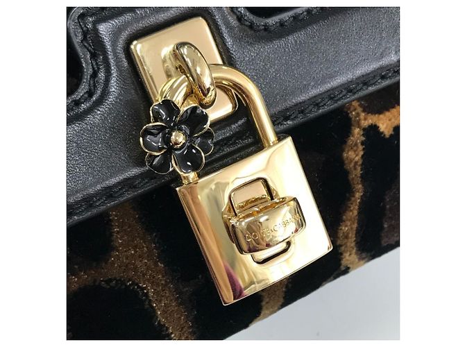 Borsa a tracolla Dolce & Gabbana con stampa leopardata Marrone Nero - vista 11