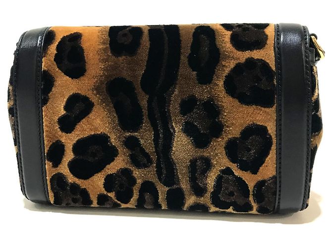 Borsa a tracolla Dolce & Gabbana con stampa leopardata Marrone Nero - vista 2