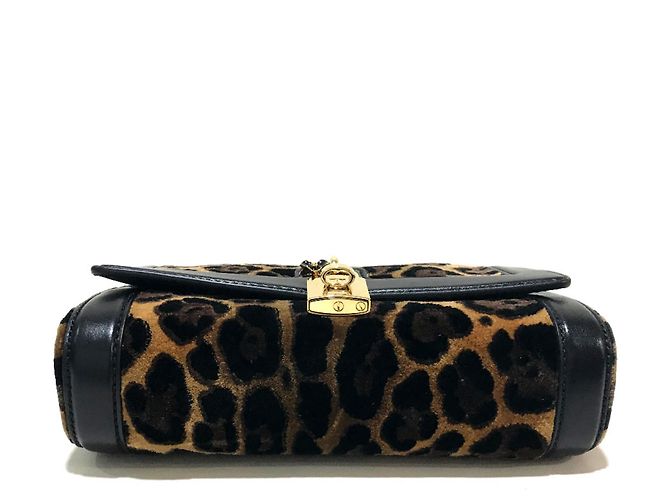 Borsa a tracolla Dolce & Gabbana con stampa leopardata Marrone Nero - vista 4